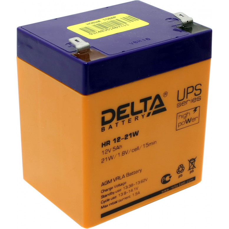 Аккумуляторная батарея Delta HR 12-21W 12V 5Ah