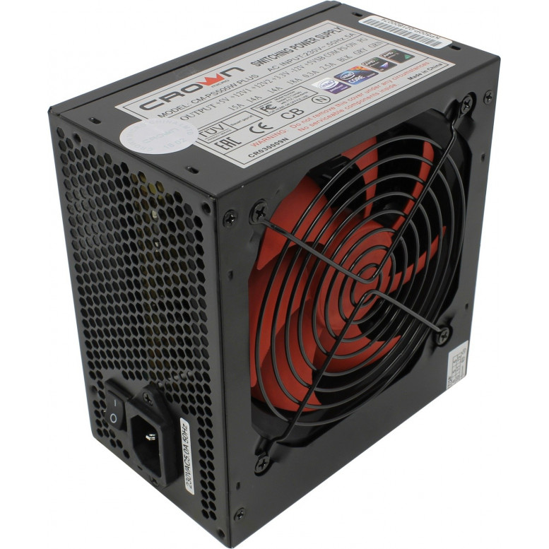 Блок питания Crown CM-PS500W PLUS 500 Вт, размер вентилятора 120мм