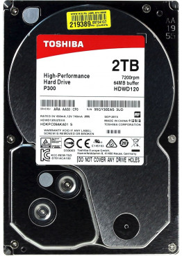 Жесткий диск Toshiba HDWD120UZSVA 3.5" 2 Тб, 7200 об/мин, 64 Мб