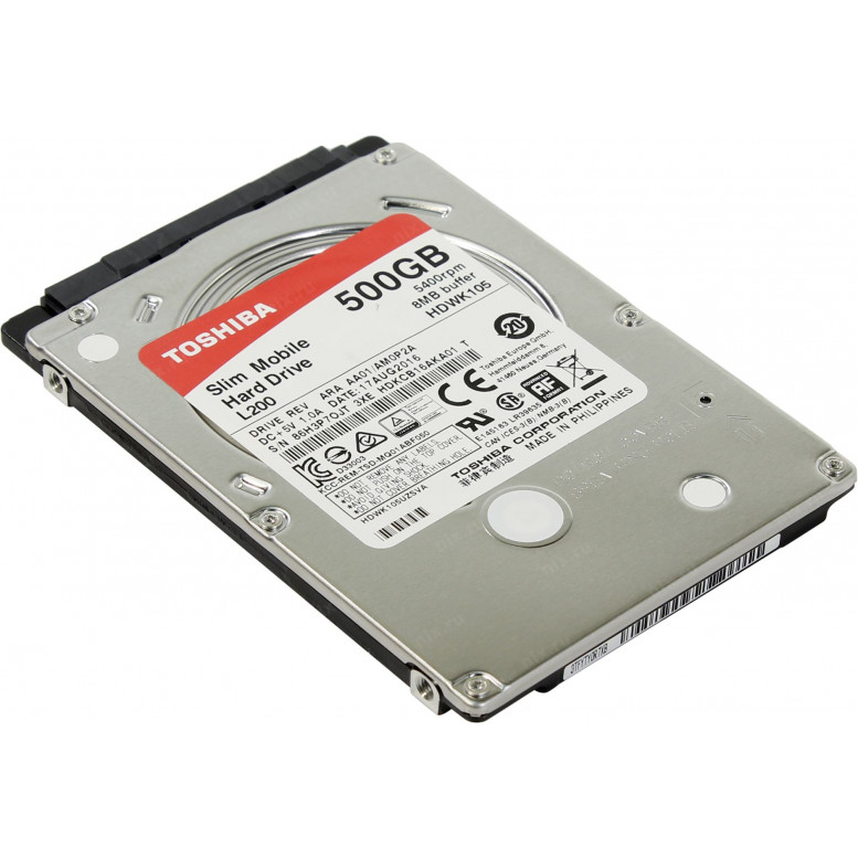 Жесткий диск Toshiba HDWK105UZSVA 2.5" 500 Гб, 5400 об/мин, 8 Мб