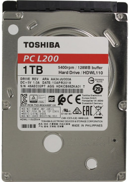 Жесткий диск Toshiba HDWL110UZSVA 2.5" 1 Тб, 5400 об/мин, 128 Мб