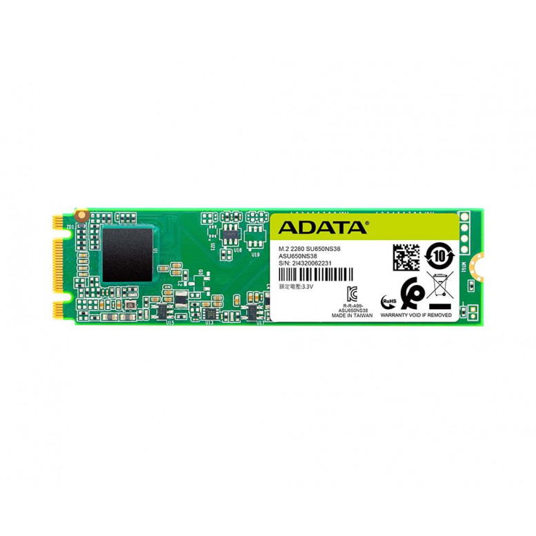 Жесткий диск SSD A-Data ASU650NS38-120GT-C 120 Гб, M.2 2280, SATA III, R/W - 550 / 410 Mb/s 3D NAND