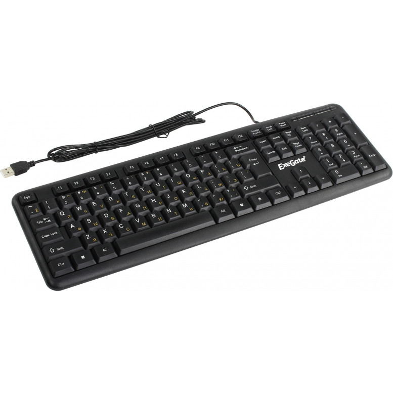 Проводная Клавиатура Exegate LY-331L, USB, универсальная, черная