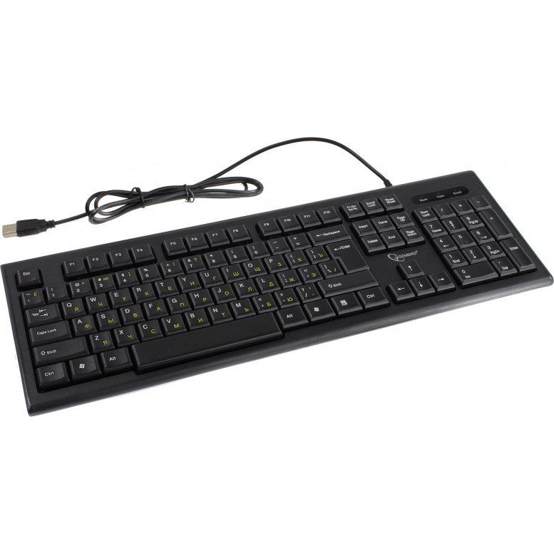 Проводная Клавиатура Gembird KB-8354U-BL, USB, черный, 104 клавиши