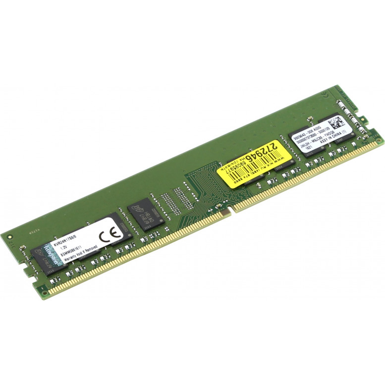 Модуль памяти Kingston DDR4  8Gb  2400MHz  PC19200  KVR24N17S8/8