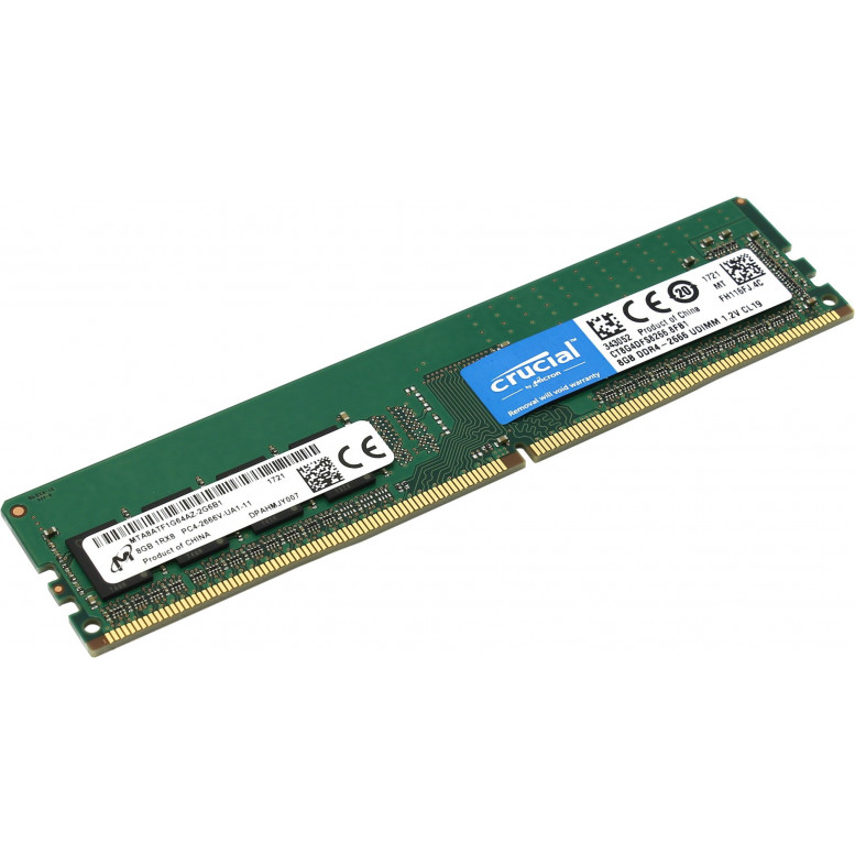 Модуль памяти Crucial DDR4  8Gb  2666MHz  PC21300  CT8G4DFS8266