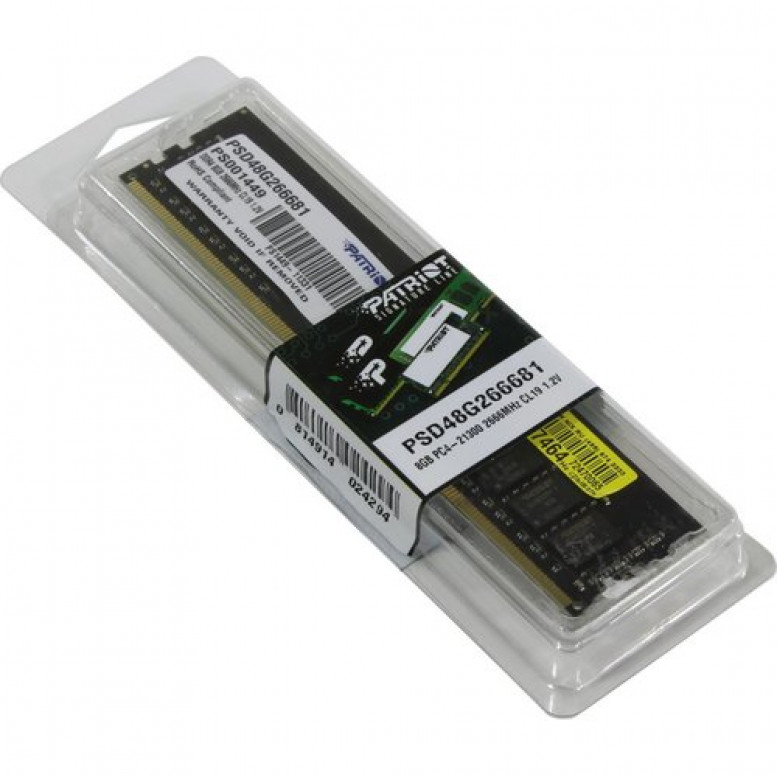 Модуль памяти Patriot DDR4  8Gb  2666MHz  PC21300  PSD48G266681