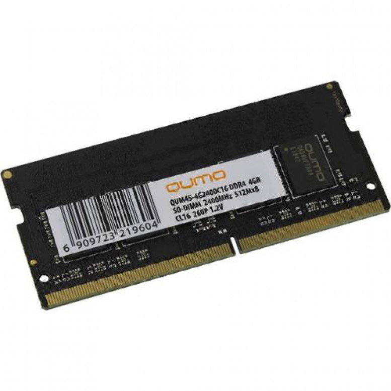 Модуль памяти QUMO SODIMM DDR4  4Gb  2400MHz  PC19200  QUM4S-4G2400C16 (21960)