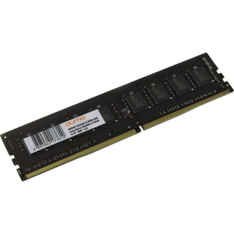 Модуль памяти QUMO DDR4  4Gb  2666MHz  PC21300  QUM4U-4G2666C19 (24113)