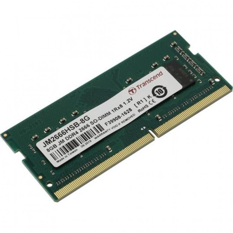 Модуль памяти Transcend SODIMM DDR4  8Gb  2666MHz  PC21300  JM2666HSB-8G