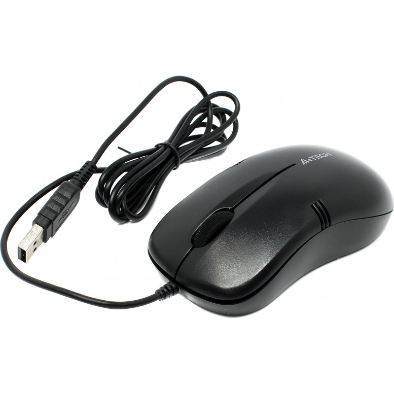 Мышь A4 V-Track Padless OP-560NU черный оптическая (1000dpi) USB (3but)