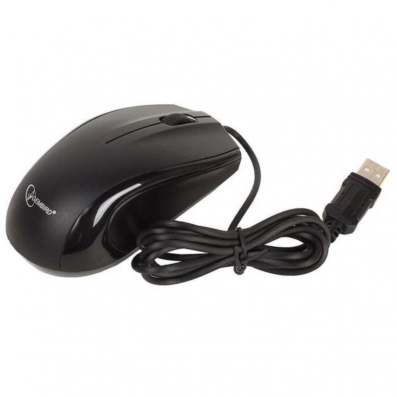 Мышь компьютерная Gembird MUSOPTI9-905U, черный, USB, 1000DPI