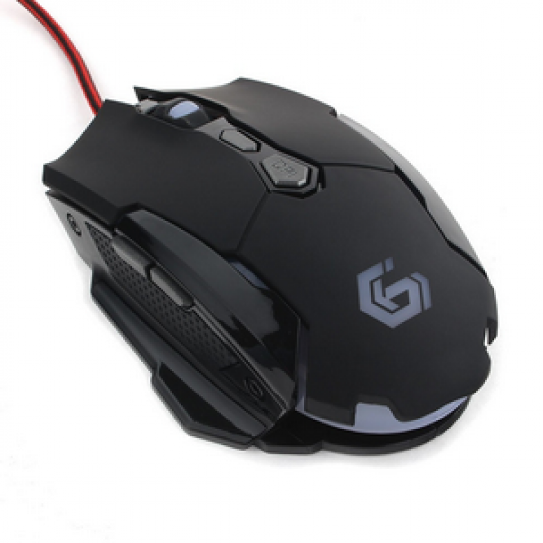 Мышь компьютерная Gembird MG-600, USB, черн, код Survarium, 7кн, 3200DPI, подсвет 4 цв, ПО, каб ткан 1.8м