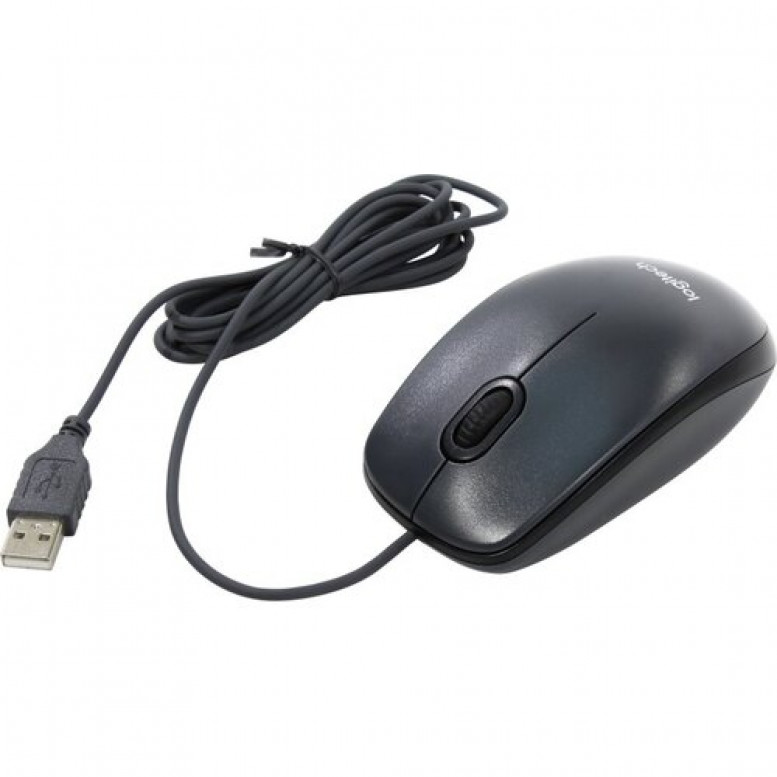 Мышь компьютерная Logitech M100 USB Dark Ret (910-005003)